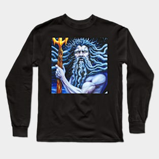 Zeus - painting of the greek ancient god Long Sleeve T-Shirt